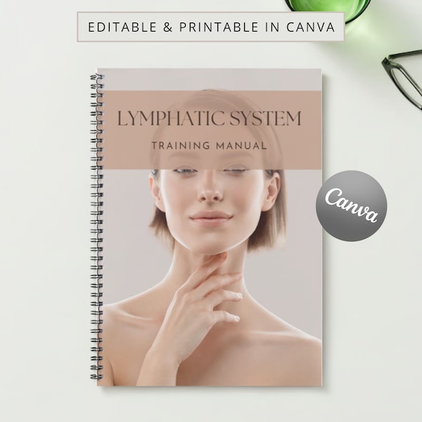 Lymphatic System Training Manual Canva Editable Course Ebook Tutorial Lesson Educator Student Class Learn Guide Lymphatic Drainage Massage