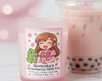 Momoka's Strawberry Milk Tea Candle