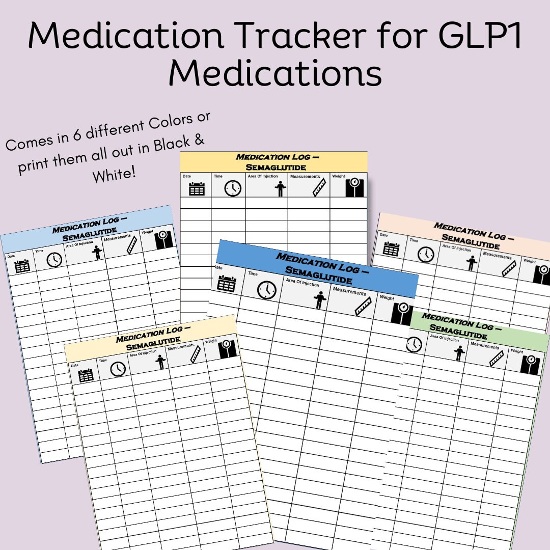 best glp-1 medication trackers GLP-1 Medication & Weight Tracker: Weekly Schedule (printable PDF)