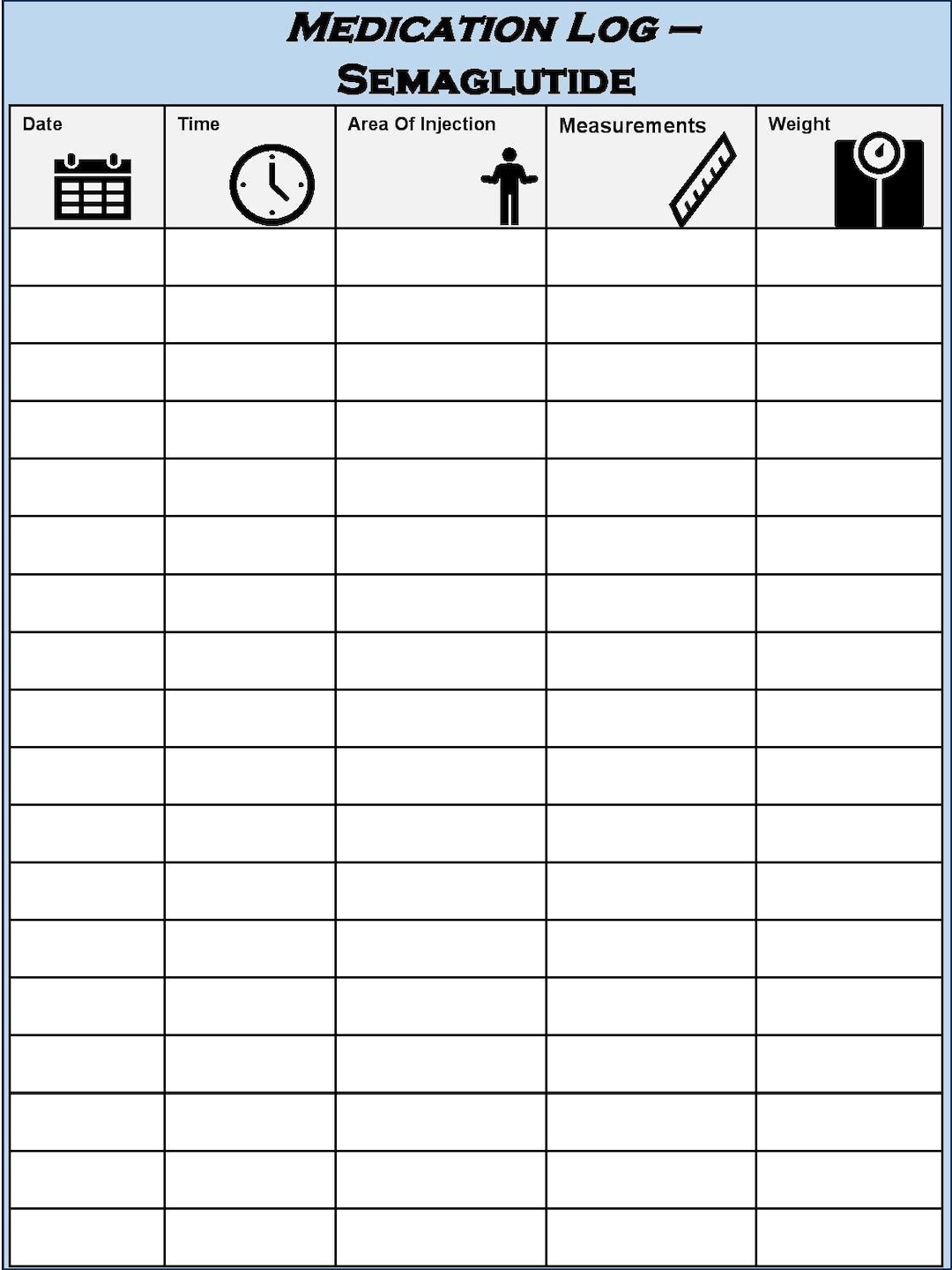glp-1 medication shot tracking methods GLP-1 Medication & Weight Tracker: Weekly Schedule (printable PDF)