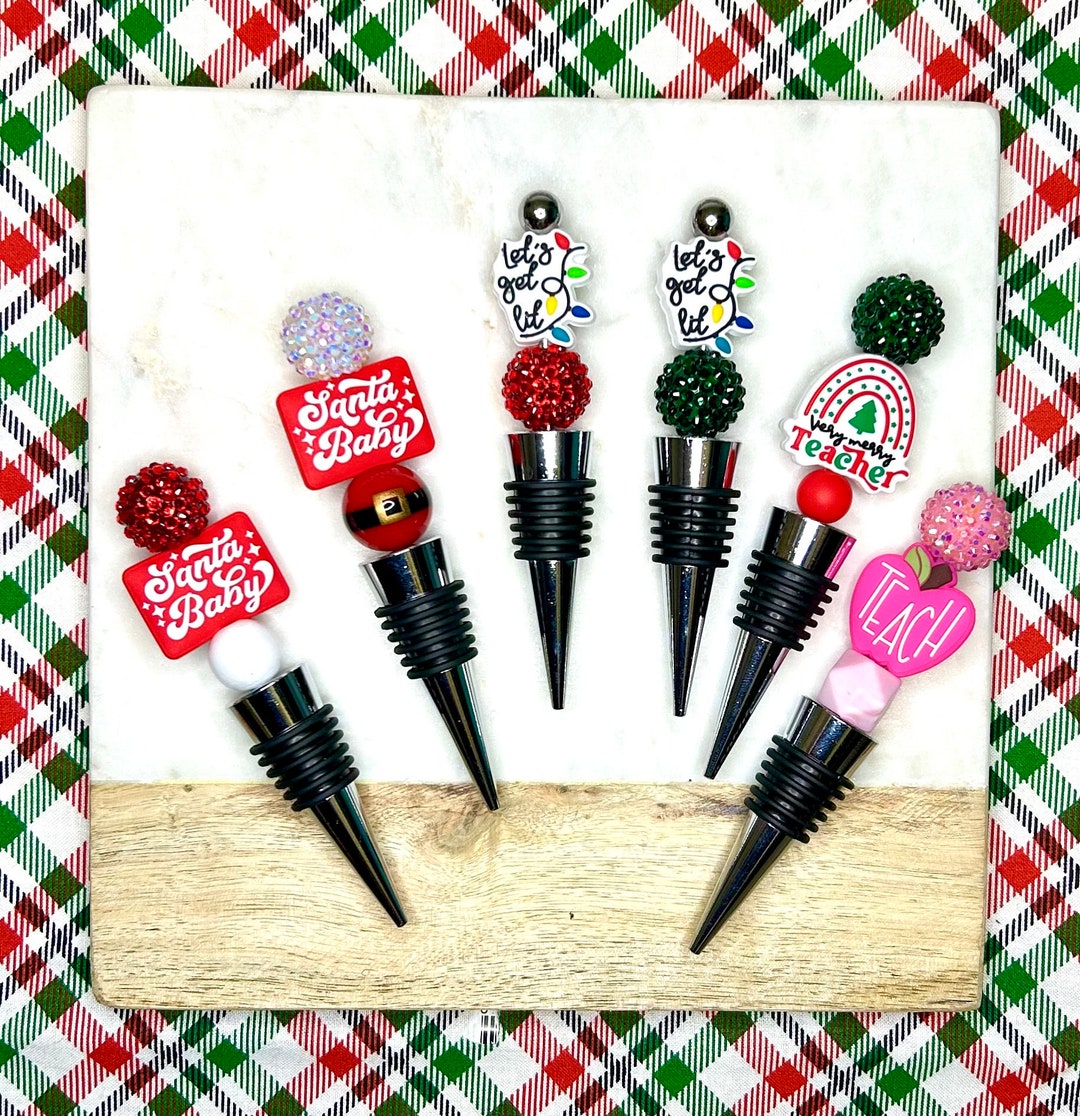 Christmas Wine Stopper Etsy