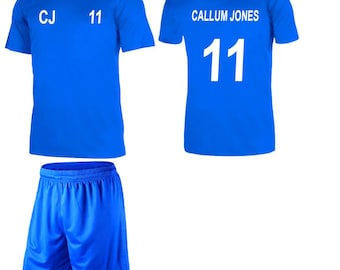 Kit de fútbol personalizado para niños, jóvenes y niños. Camisetas y pantalones cortos de fútbol personalizados. Conjuntos de ropa deportiva para equipos de fútbol.