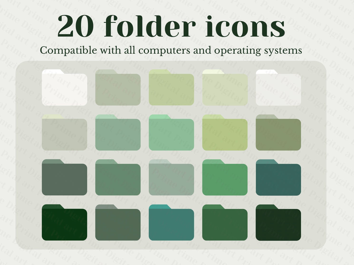 20 Sage Green Desktop Folder Icons 20 Icons Sage Green Etsy Australia