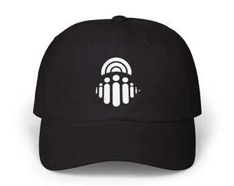 Cappellino da baseball ricamato "Human Family Reunion" / Cappellino bianco con logo Icon