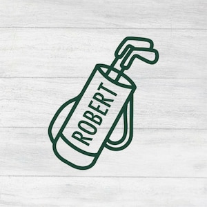 Golf Bag Vinyl Decal Sticker | Personalized gifts for golfer/dad