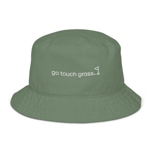 go touch grass. golf bucket hat