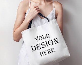 AOP Tote Shopping Bag Mockup, Shopping Tote Mock Up, Gift Mockup, Template Mock-up, Digital Download