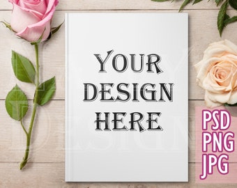 Hardcover Notebook Mockup, PSD PNG JPG Notebook Mock-Up, Journal Mockup, Template Mock-up, Digital Download