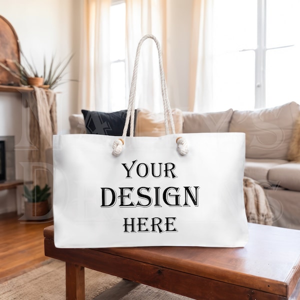 AOP Weekender Tote Shopping Bag Mockup, Printify Tote, All Over Print Bags Mockup, Template Mock-up, Digital Downloads