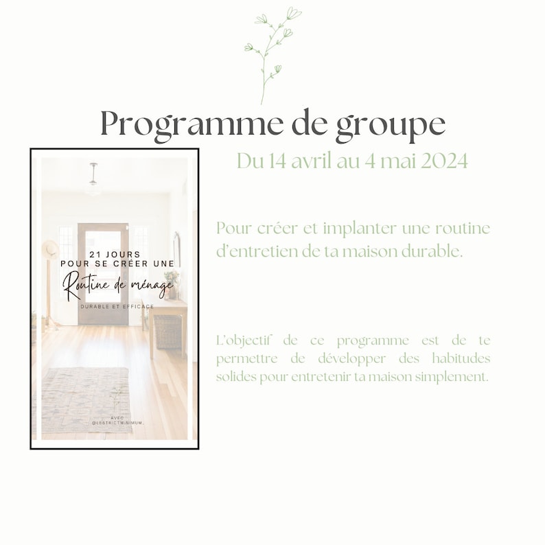 Programme pour se créer une routine de ménage 21 Jours zdjęcie 2