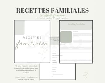 GUIDE RECETTES FAMILIALES