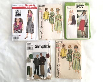 Vintage Simplicity Sewing Patterns | Tops, Skirt, Dress, Shorts, Jacket, Duster, Smock, Housedress, Necklace|Men, Misses, Teens, Women, Plus