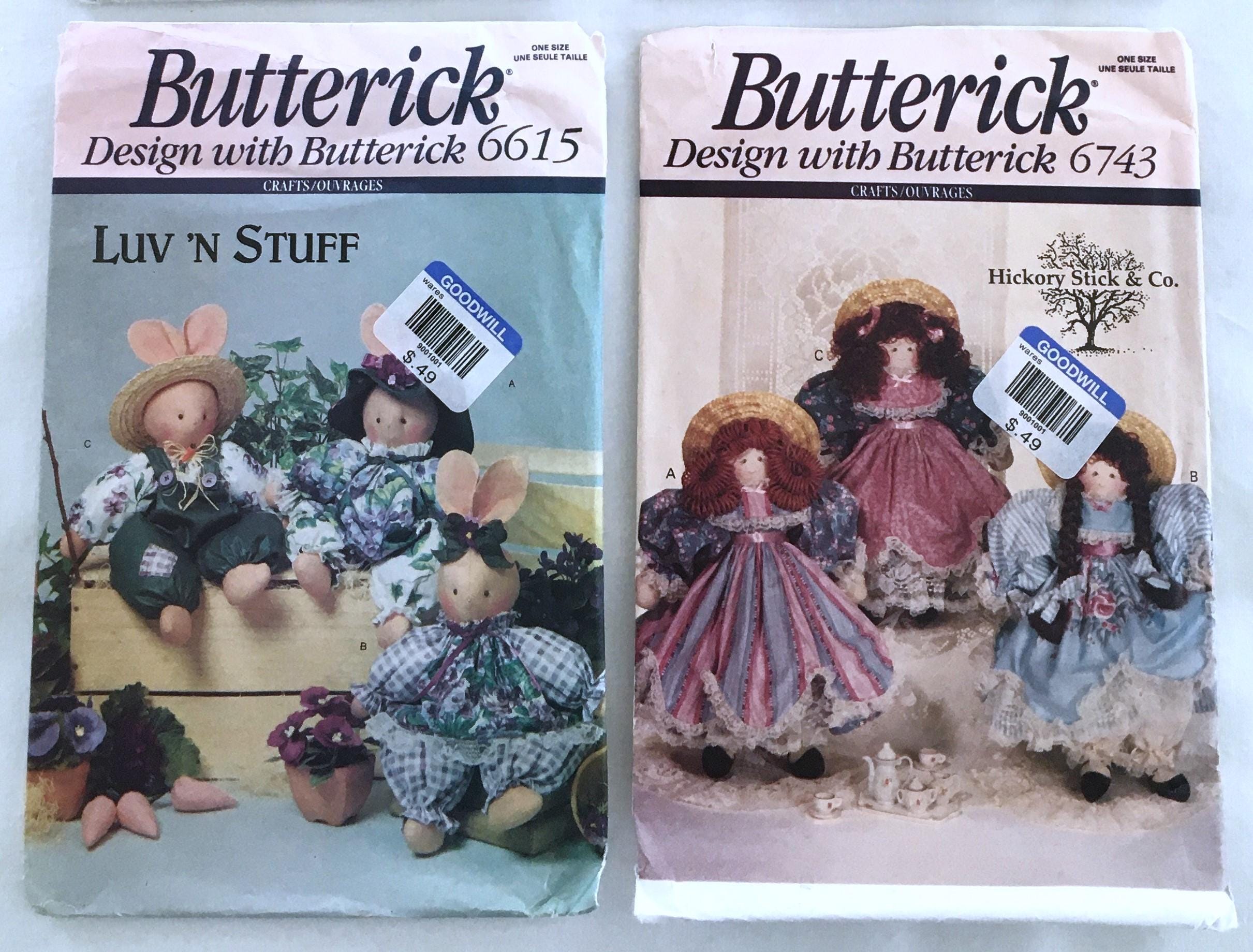 Vintage Butterick Sewing Patterns Doll Clothes Baby Doll, Twin Dolls ...