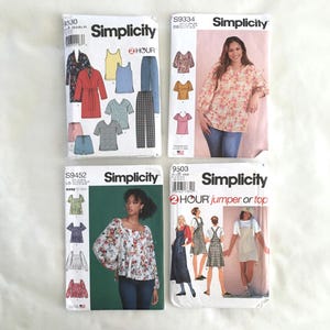 Vintage Simplicity Sewing Patterns | Tops, Pants, Dress, Shorts, Robe, Jumper, Pajamas, Sleepwear | Men, Teen, Women, Miss, Plus Size