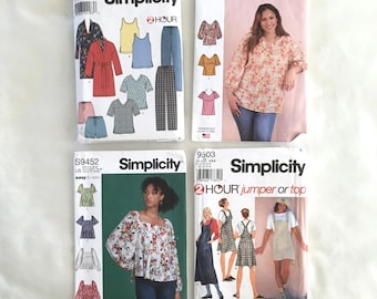 Vintage Simplicity Sewing Patterns | Tops, Pants, Dress, Shorts, Robe, Jumper, Pajamas, Sleepwear | Men, Teen, Women, Miss, Plus Size