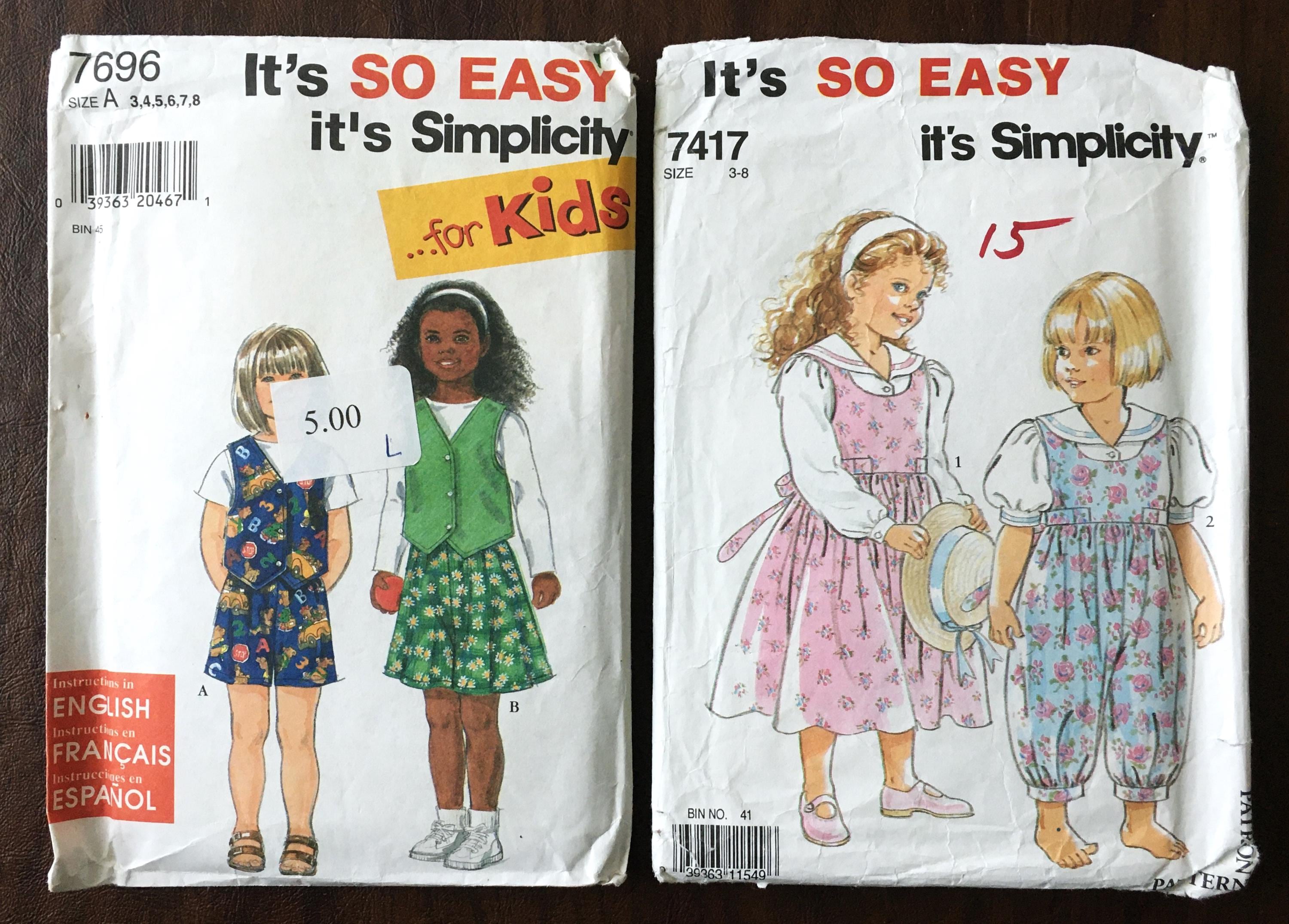 Vintage Simplicity Sewing Patterns |kids, Child, Girl, It's so Easy ...