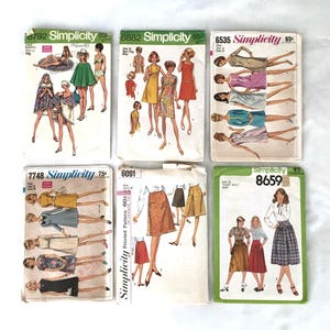 Vintage Simplicity Sewing Patterns | Cape, Jumpsuit, Dresses, Tops, Tunic, Pants| Miss, Half Size, One Size, 1960s, 1970s, 1980