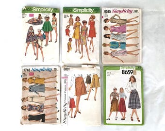 Vintage Simplicity Sewing Patterns | Cape, Jumpsuit, Dresses, Tops, Tunic, Pants| Miss, Half Size, One Size, 1960s, 1970s, 1980