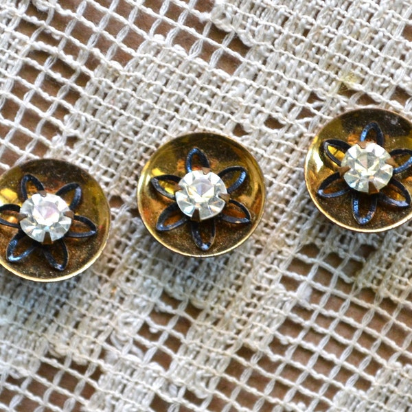 Rhinestone Buttons - Etsy