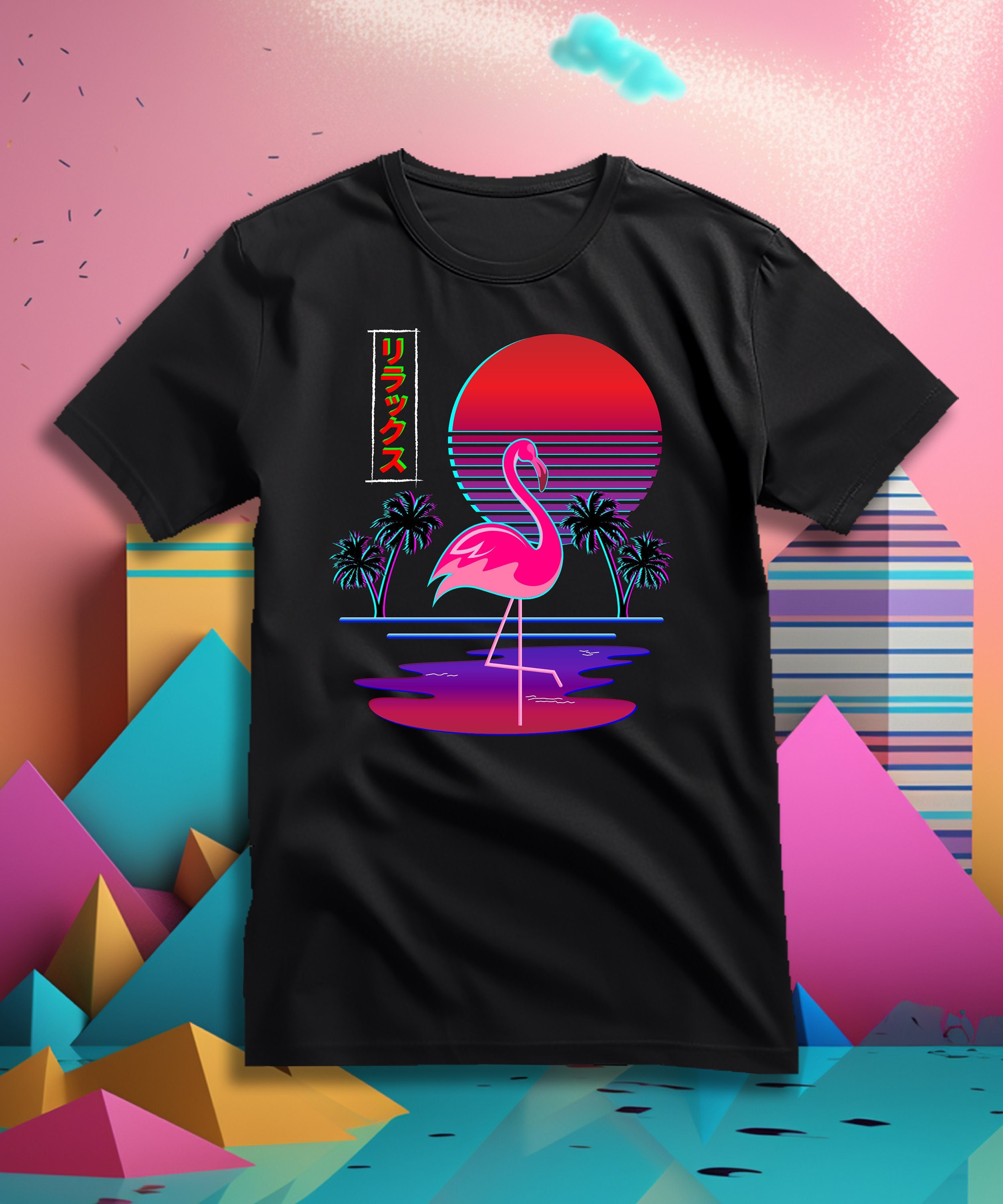 Society6 iPhone4/4S,5用 After Dark Flamingo Party Flamingo Print on Poly Spandex Fabric | (4 Way Stretch/per