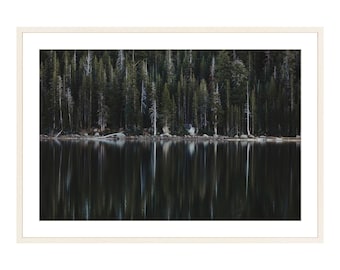 Tenaya Lake Yosemite Reflection Fine Art Photography Print - Peaceful Wall Art Tuolumne Lake Reflection