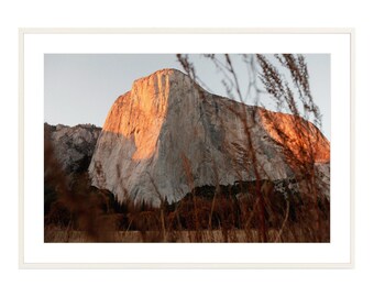 El Capitan at Sunset Yosemite Fine Art Photography Print - Golden Hour on El Cap from El Cap Meadow Landscape Wall Decor