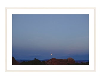 Moonrise over Arches National Park Fine Art Photography Print - Southwest Utah Desert Landscape Wall Art