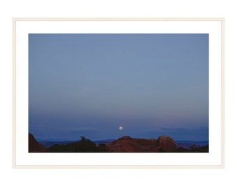 Moonrise over Arches National Park Fine Art Photography Print - Southwest Utah Desert Landscape Wall Art