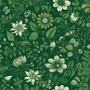 Green Floral Pattern 3