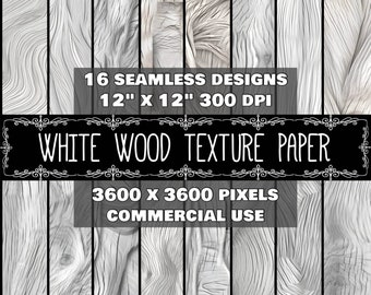 Digital Paper Wood Pattern Instant Download Seamless Digital White Wood Design Scrapbook Digital Wood White Paper Pattern Instant Download