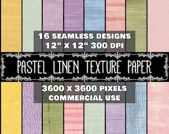 Digital Paper Linen Pattern Solid Pastel Color Instant Download Seamless Pastel Linen Digital Linen Texture Scrapbook Instant Download