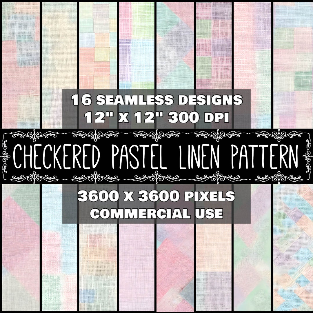 Digital Paper Checkered Linen Pattern Instant Download Seamless Digital ...