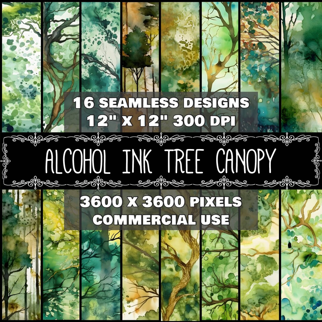 Digital Paper Tree Pattern Instant Download Seamless Digital Alcohol ...