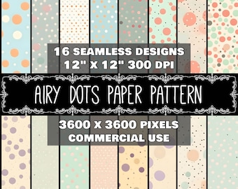 Digital Paper Polka Dot Pattern Instant Download Seamless Digital Pastel Dots Design Scrapbook Digital Pastel Polka Dot Instant Download