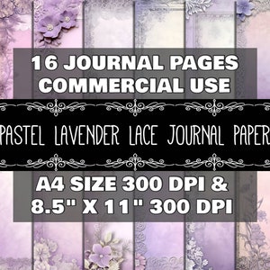 Digital Journal Lace Pattern Instant Download Digital Journal Lavender Lace Design Scrapbook Digital Lace Lavender Journal Pattern Lace