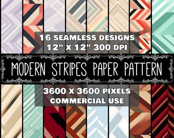 Digital Paper Stripes Pattern Instant Download Seamless Digital Minimalist Design Scrapbook Digital Minimalist Stripes Instant Download