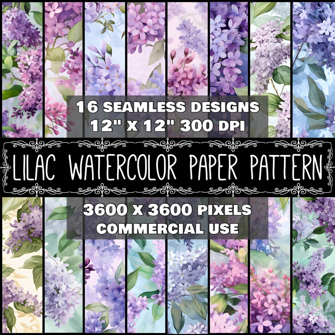 Digital Paper Lilac Pattern Instant Download Seamless Digital Floral ...