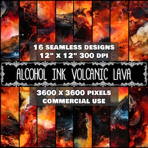 Digital Paper Volcanic Lava Instant Download Seamless Digital Alcohol Ink Lava Design Scrapbook Digital Volcanic Alcohol Ink Pattern Lava