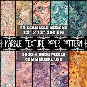 Digital Paper Marble Pattern Instant Download Seamless Digital Pastel Marble Design Scrapbook Pastel Pattern Marble Design Instant Download