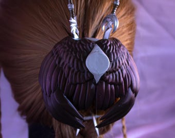 Angel Wing Heraldry Hair Bun Holder and Sword Pins - Dark Academia, Nordic Viking, Gothic, Witchy Fantasy Accessory, Ren Faire Goth Oddities