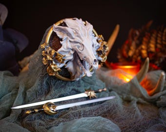 House Heraldry Hair Bun Holder and Sword Pins - Dark Academia, Nordic Viking, Gothic, Witchy Fantasy Hair Accessory, Ren Faire Goth Oddities