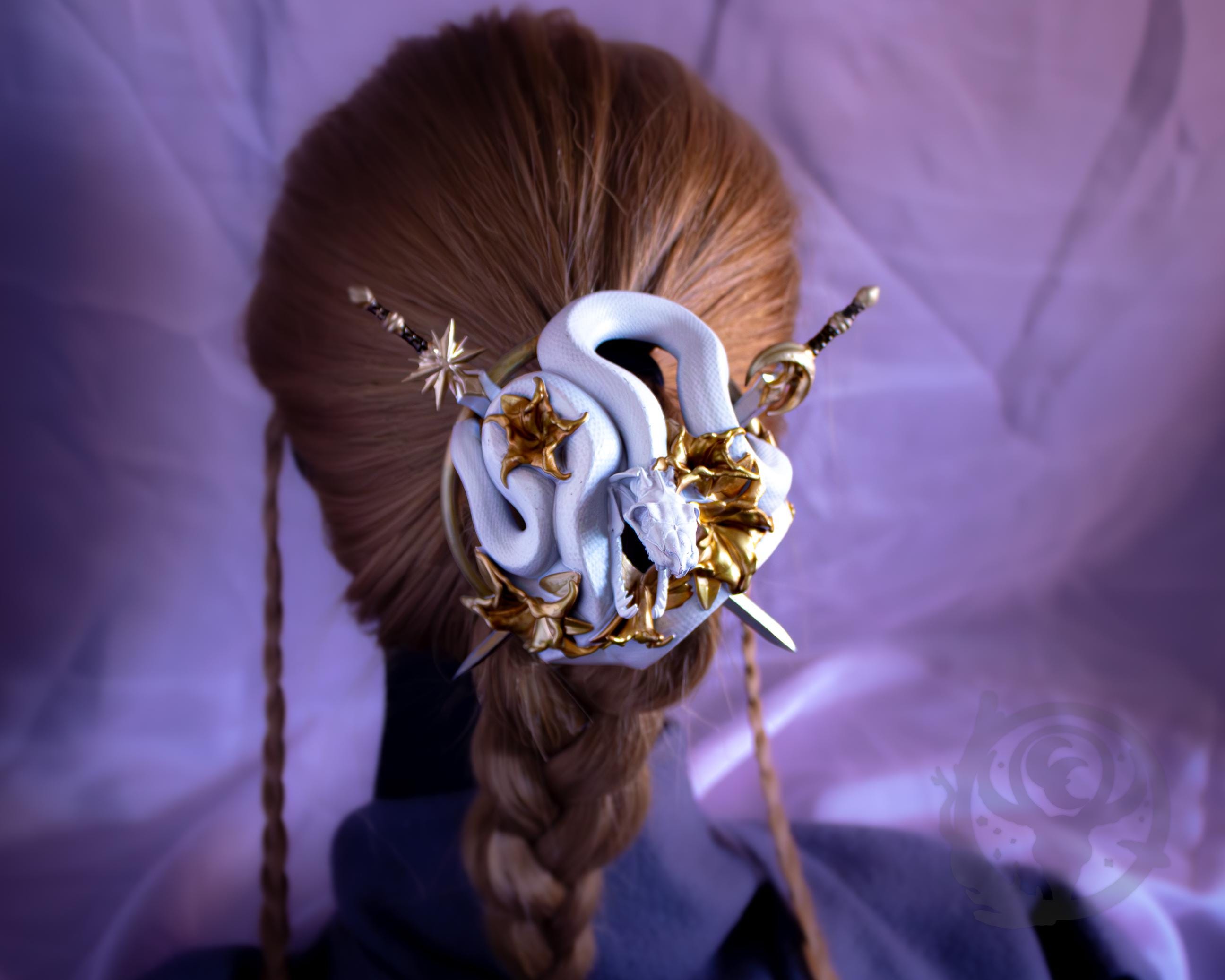 SYKIA Moon Plate Hair Fork （GOLD） Gold Moon Hair Fork - Etsy