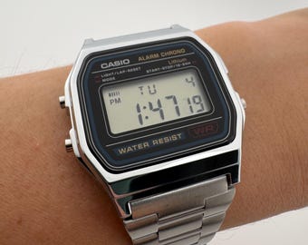 Casio Classic Digital Watch New With Box Silver Steel Or Leather Band