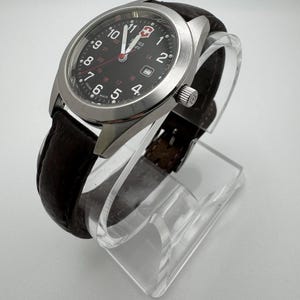 Victorinox Swiss Army Field Watch Unisex – 34mm Black Dial, Date, New Battery