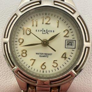 Vintage LA Express Gold & Silver Quartz Watch – Fresh Battery, Japan Movement