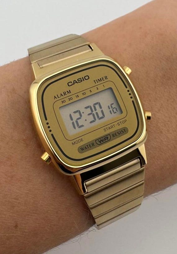 Casio Gold Vintage Digital Watch Women’s Petite Retro Style