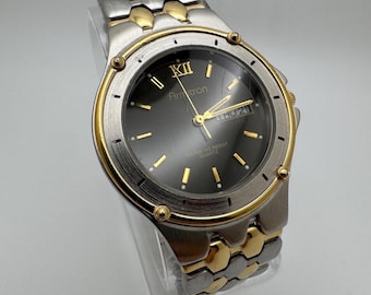 Armitron Men’s Two-Tone Quartz Watch | Black Dial | Day-Date | 36mm