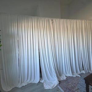 Original Fabric is back! Individual panels. 5ft W, when scrunched for ruffle look can get to 3-2.5 ft W. DIY draping. Luxury Fabric. Wedding