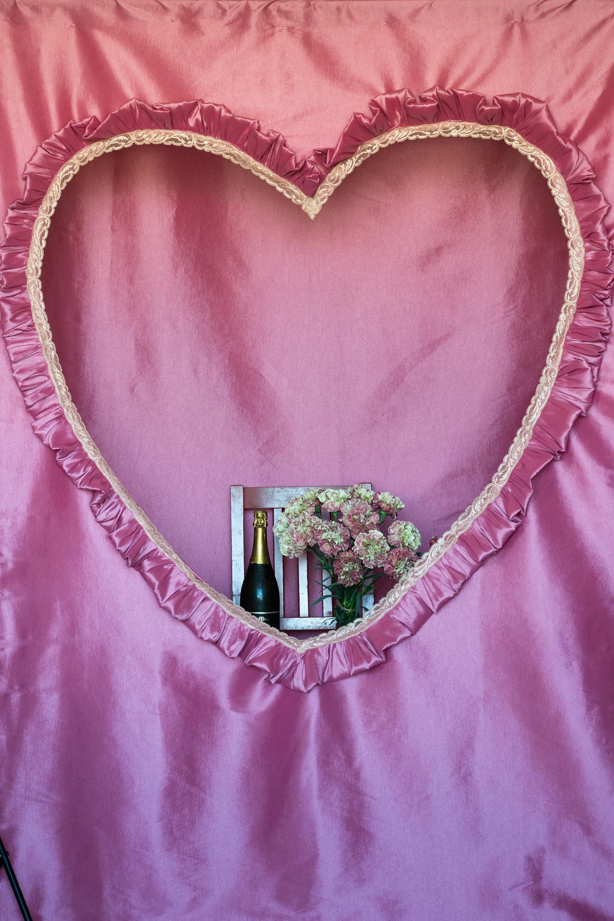 Valentine Day backdrop, Heart backdrop, Valentine Day Photoshoot, Sweetest Day, Pink Backdrop, Galentine Day Backdrop, Pink or Red Taffeta