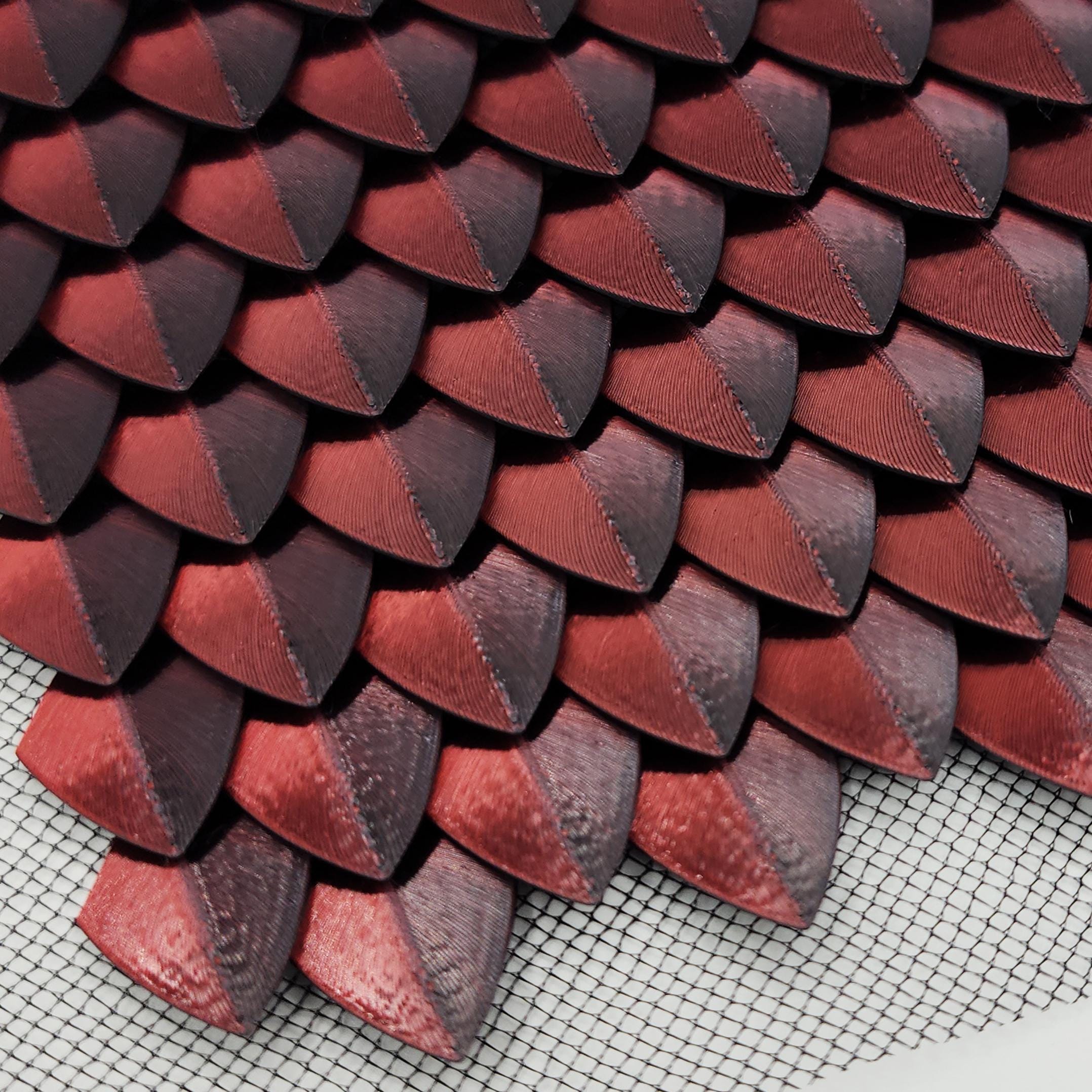 3D Printed Metallic Dragon Scales, Cosplay Armor Fabric - Etsy